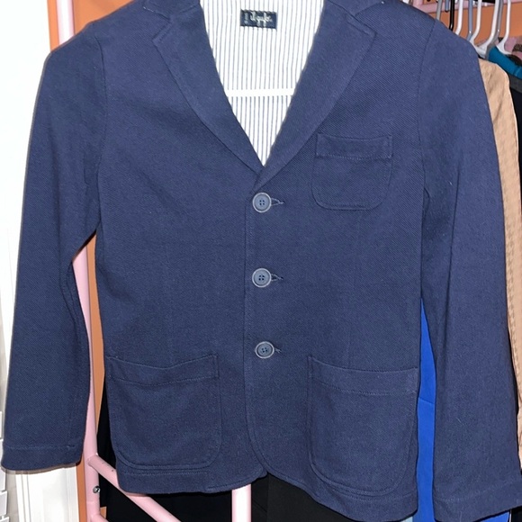 Navy Blue Blazer with Button Closure - Picture 1 of 10